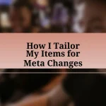 How I Tailor My Items for Meta Changes