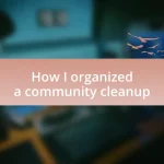 How I organized a community cleanup