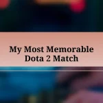 My Most Memorable Dota 2 Match