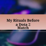 My Rituals Before a Dota 2 Match