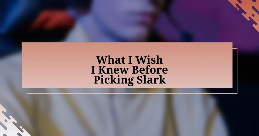 What I Wish I Knew Before Picking Slark