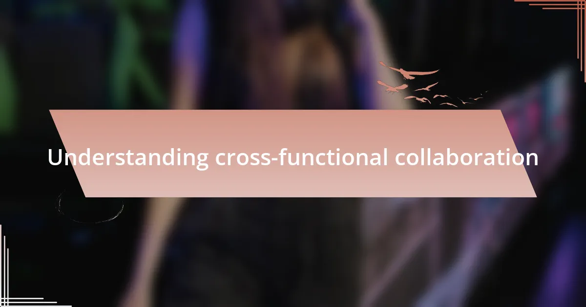 Understanding cross-functional collaboration