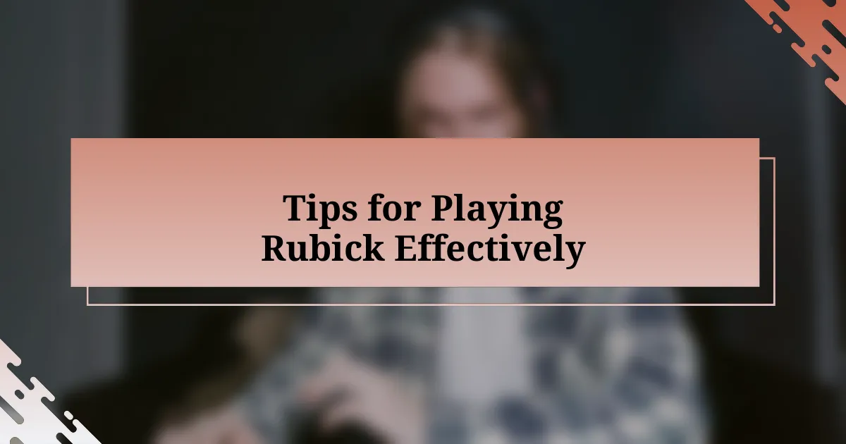 Tips for Playing Rubick Effectively